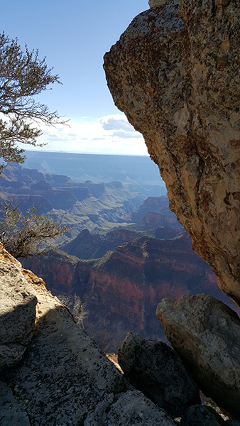North Rim of the Grand Canyon; taken on Bright Angel Point trail