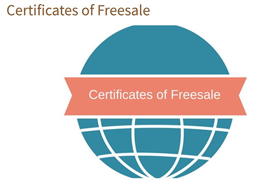 Certificate of Free Sale